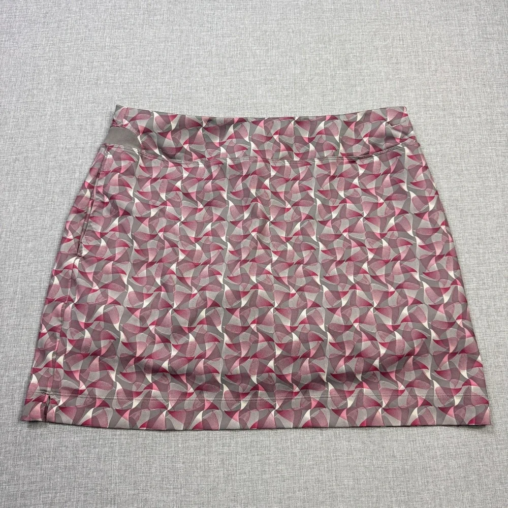 Nike Golf Geometric Skort Skirt Womens Large Multicolor Short Lined Stretch